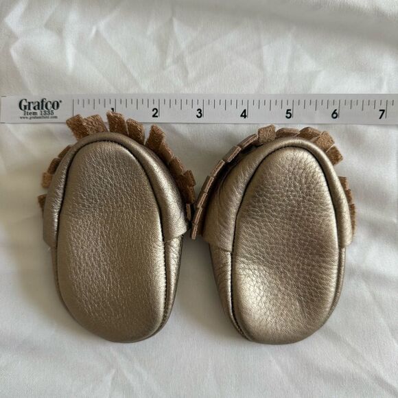 Gold Baby Moccasins - Picture 4 of 5